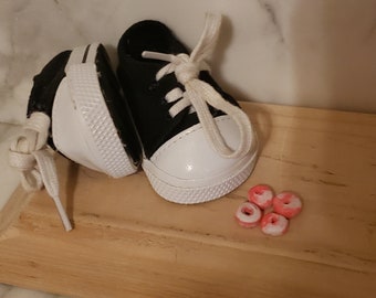 Roues en marbre rose et blanc