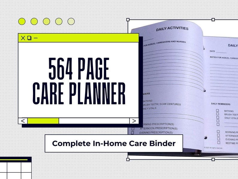 Weekly Checklist Forms, Caregiver Planner FREE Caregiver Contract ...