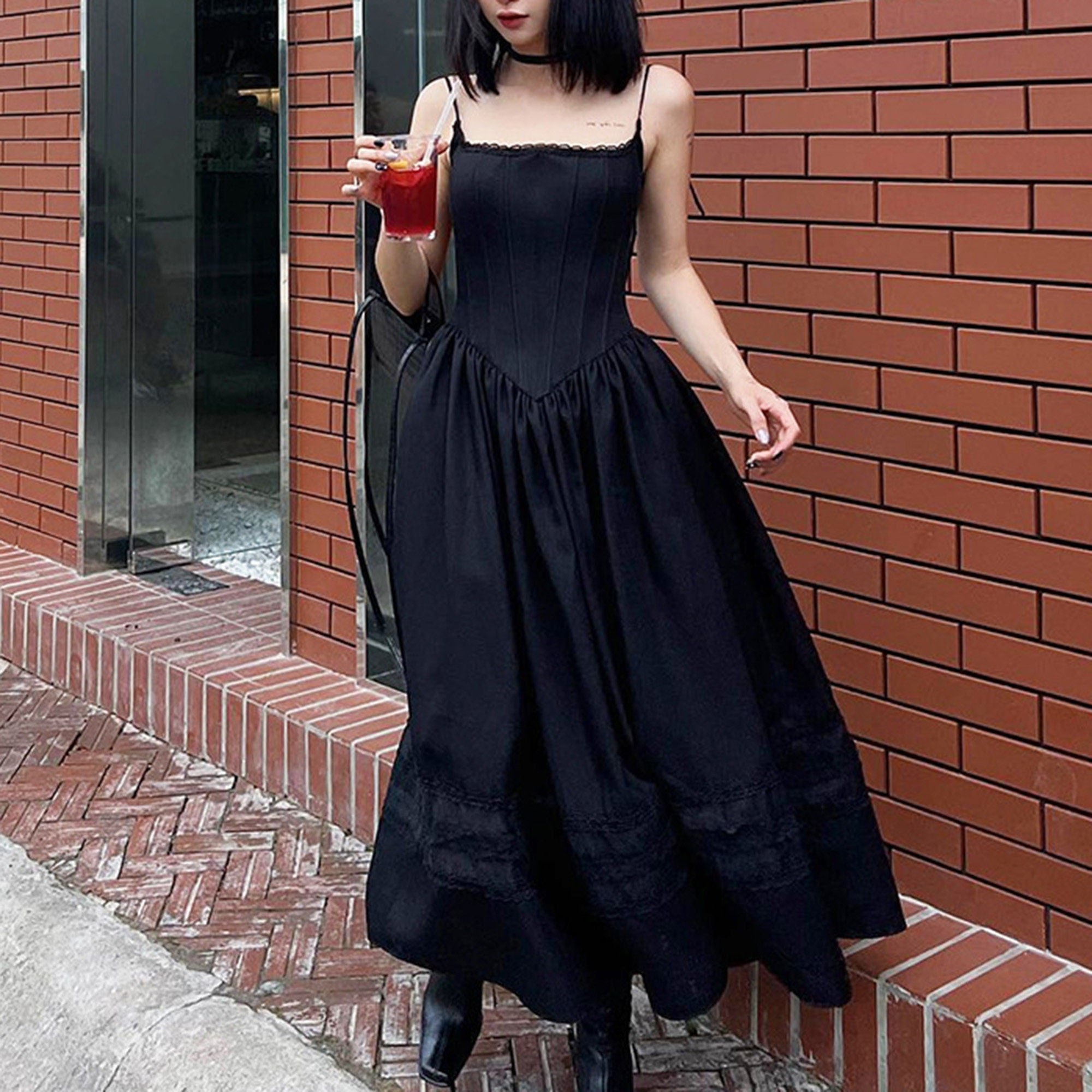 Elegant gothic dress top