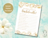 Bundle Bachelorette Party Games, Clean Bachelorette Activities, Gold Floral Hen Party Games, 5 Pack Digital Download, Multipack Games