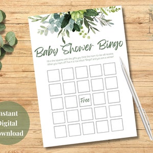 Bundle of Baby Shower Games, Greenery Shower Activities, Gender Neutral Baby Shower, Baby Sprinkle, Instant Download, Eucalyptus Baby