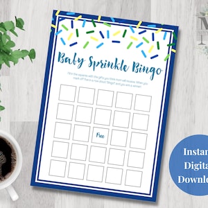 Blue Baby Sprinkle Games Bundle, Baby Sprinkle Activities, Bundle Baby Shower, Baby Sprinkle, Digital Download, Print at Home