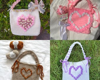 Love Bag Crochet Written Pattern