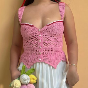 Amore Crochet Top Written Pattern