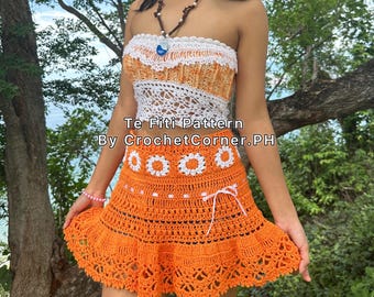 Te Fiti Crochet Dress Pattern: Customizable Top & Skirt (PDF Pattern)