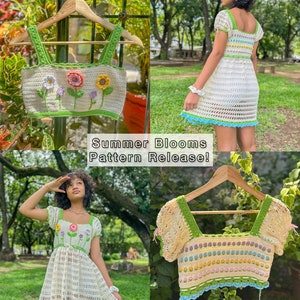 Summer Blooms Top/Dress Crochet Written Pattern