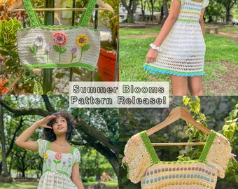 Summer Blooms Top/Dress Crochet Written Pattern