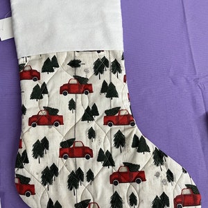 Stocking - Red Trucks
