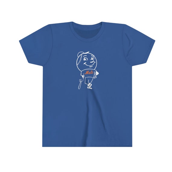 Youth NY Mets Shirt throwback Mr Met Custom Tee Mr Met Shirt YOUTH