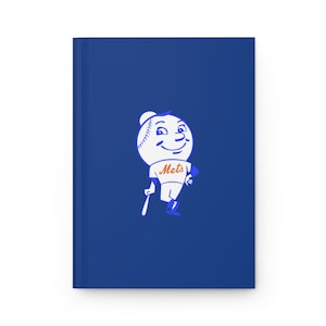 Journal rétro de Mr Met, carnet des Mets de New York, cadeau pour fan des Mets, cadeau de fan des Mets, équipement de baseball New York, baseball rétro