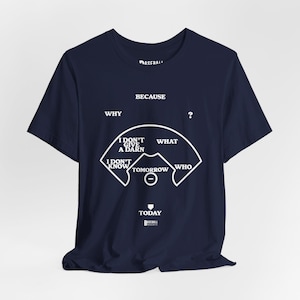 ¿Quién está en la primera camiseta de béisbol vintage? Camiseta de regalo para fanáticos del béisbol. Recuerdos de béisbol retro vintage de Abbott Costello