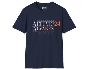 Camiseta de los Astros, camiseta Altuve Álvarez 24, camisa de los Astros de Houston, regalo de fanático del béisbol de Houston, regalo de los Astros, camiseta unisex Softstyle