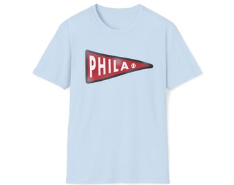 Koszulka Philadelphia Baseball Pennant Vintage, prezent dla fanów Phillies, koszulka Philly, koszulka Phanatic, Phillies Baseball, koszulki baseballowe