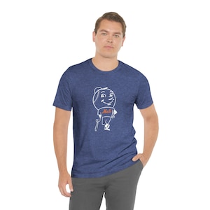 NY Mets Shirt Throwback Mr Met Custom Tee (Mr Met Shirt)