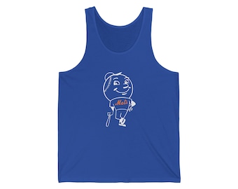 NY Mets Tank Top (Throwback Mr Met Custom Unisex Tank) Mr Met Shirt