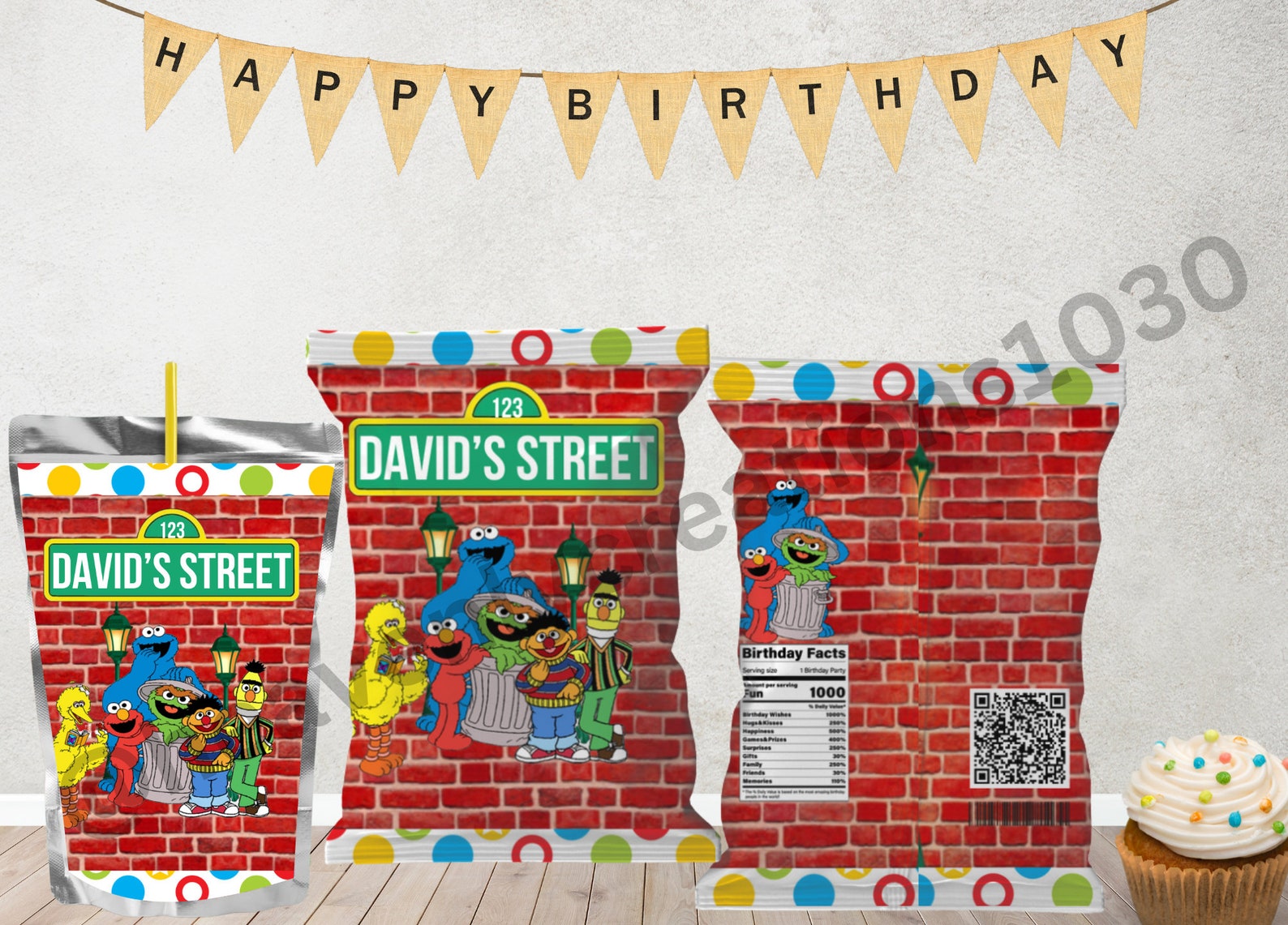 Sesame Street Chip Bags Sesame Street Birthday, Birthday Party Favors Sesame Printable Chipbag