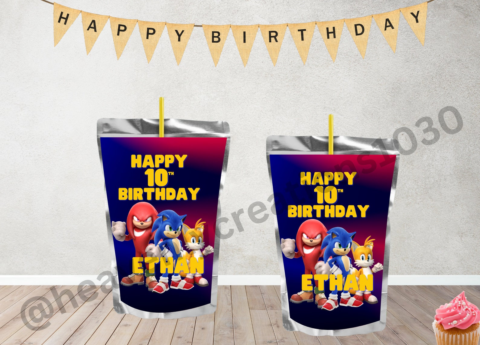 Sonic Party Supplies Chip Bag Labels Printable Sonic Birthday Etsy