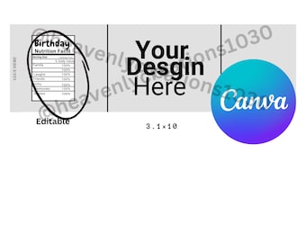 Pringles Label Template: Editable Canva Design (Digital Item)