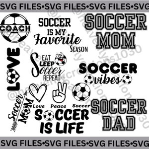 Soccer SVG Bundle: Player, Mom, Dad Designs (Digital Download)