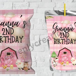 Editable Farm Chip Bag Wrapper Labels, Farm Bag Wrapper Labels, Farm Chip Bag Wrapper Labels