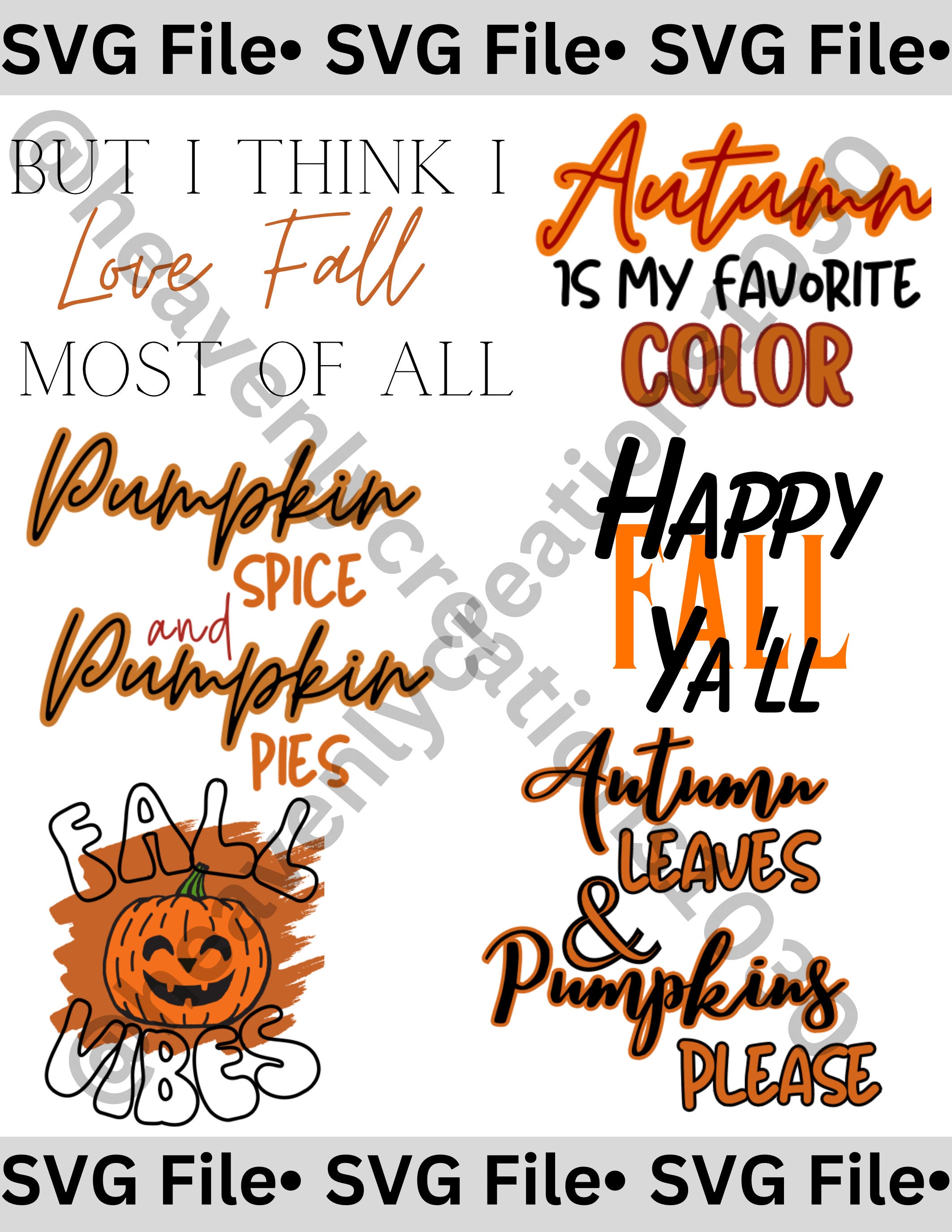 Fall Svg Fall Svg Bundle Hand Lettered Autumn Svg Thanksgiving Svg ...