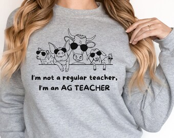 ag teacher sweatshirt, ag teacher tshirts, agriculture shirts for women, gift for teacher, rodeo shirt for teacher, cow show shirts