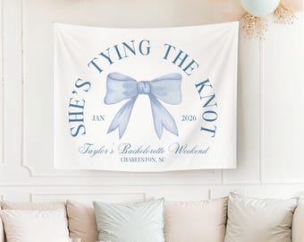Personalized Bachelorette Party Tapestry, Custom Welcome Sign