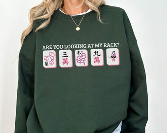 funny mahjong shirt, gift for mahj lover, mahj sweatshirt, mahj sweatshirt, yankee swap gift, secret santa, white elephant gift