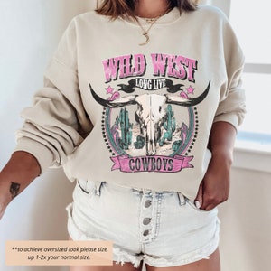 western sweatshirt for women, retro cowboy sweatshirt, rodeo shirt, beach sweatshirt, vintage western sweatshirt, cowgirl sweatshirt
