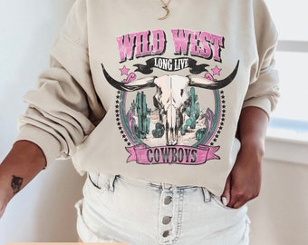sweat-shirt western pour femmes, sweat-shirt cowboy rétro, chemise de rodéo, sweat-shirt de plage, sweat-shirt western vintage, sweat-shirt cowgirl