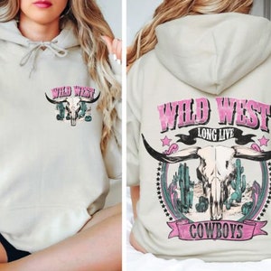 trendy hoodie for women, words on back hoodie, retro cowboy sweatshirt, cute beach hoodie, hiking gear, vintage western sweatshirt