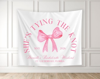 Custom Bachelorette Party Tapestry, Bridal Shower Decor