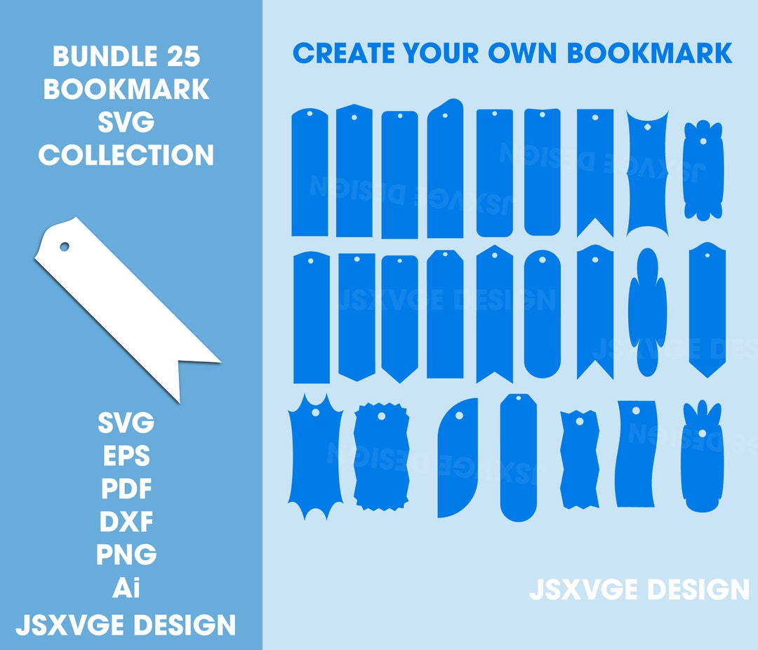 Bookmark Svg Bookmark Template Bundle Svg Bookmark Label Etsy