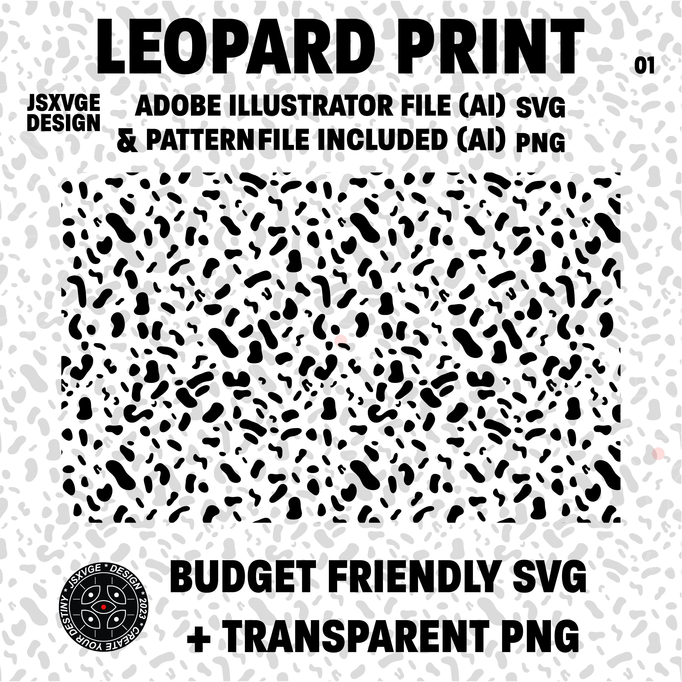 Leopard Print Pattern SVG / Affordable Print PNG SVG Files adobe
