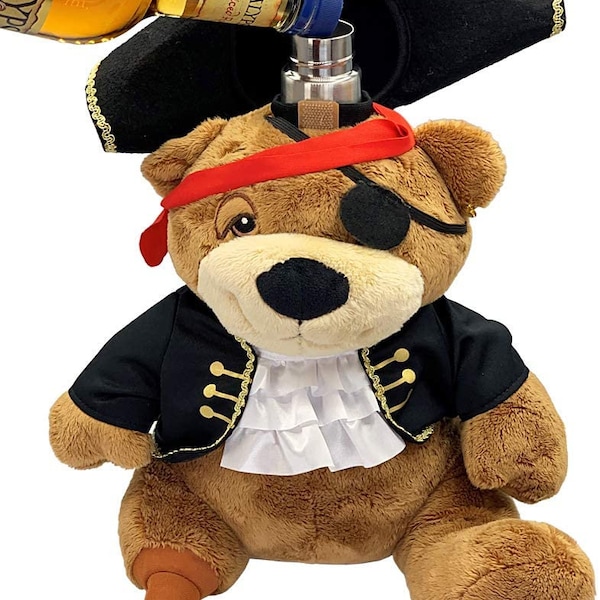 Boozy Bear - Nubby The Pirate - Your buzzed teddy bear buddy with a hidden 750mm Stainless Steel flask