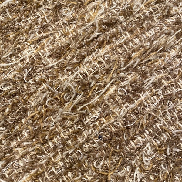 Rag Rug Selvedge Handmade on Floor Loom Neutral Beige Tan Taupe 22" x44"