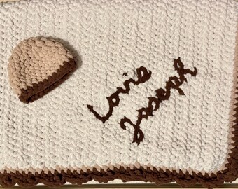 Handmade Personalized Name Crochet Baby Blanket