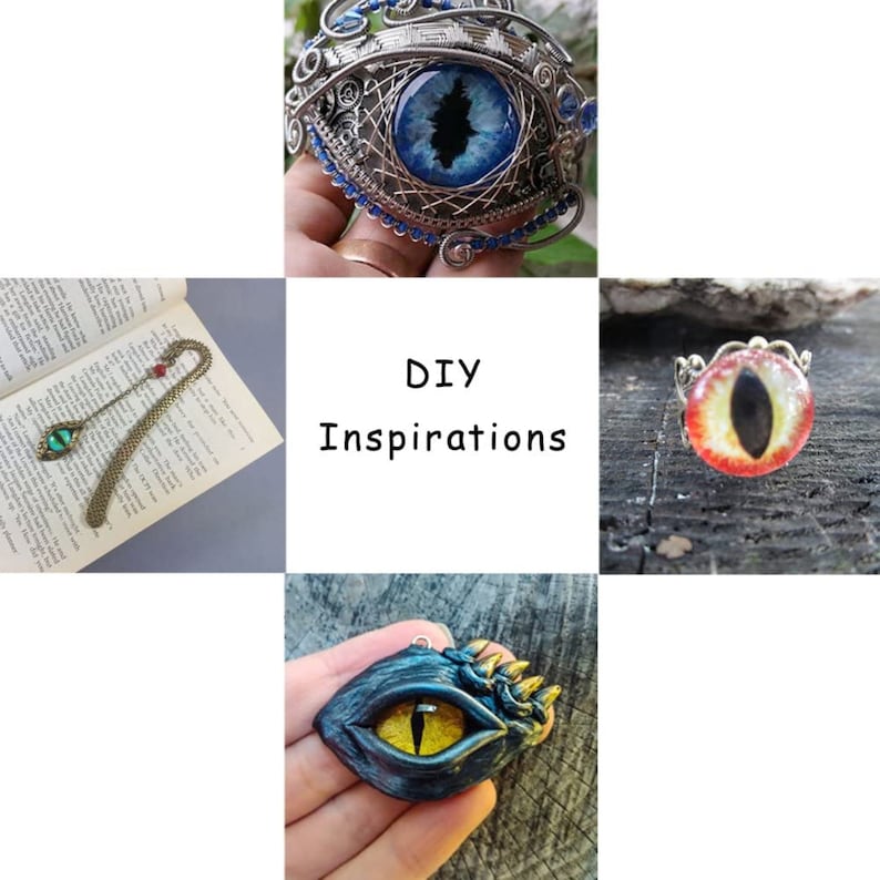 Honselia 10 Pairs Glass Eyes For Doll Making, 16mm Animal Eye Cabochons