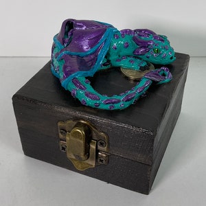 Polymer clay Dragon trinket box.