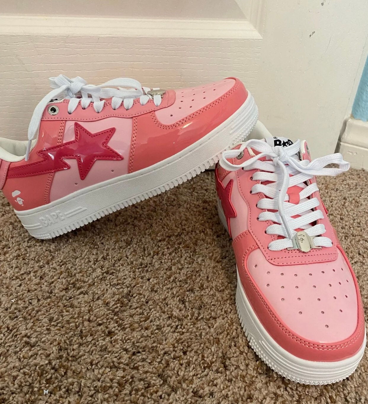 Bapesta Pink Sneakers/Shoes High Quality - Etsy.de