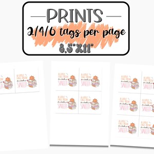 Printable Fall TREAT Teacher Gift Tag | Halloween Classroom Favor ...