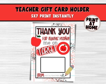 Target Inspired Teacher Gift Card Holder