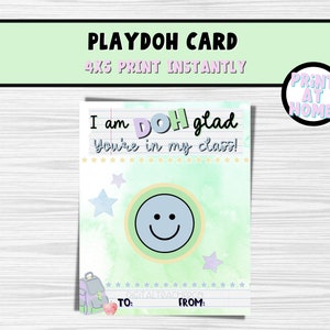 Play Dough Back to School Gift Tag