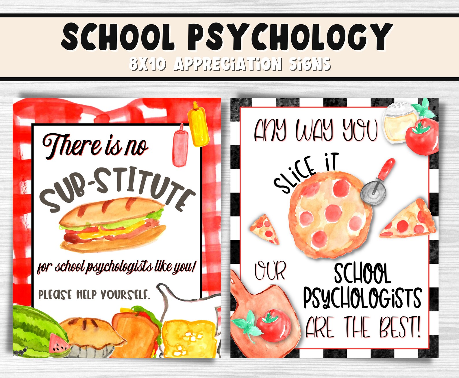 School Psychology Appreciation Printable Signs National School