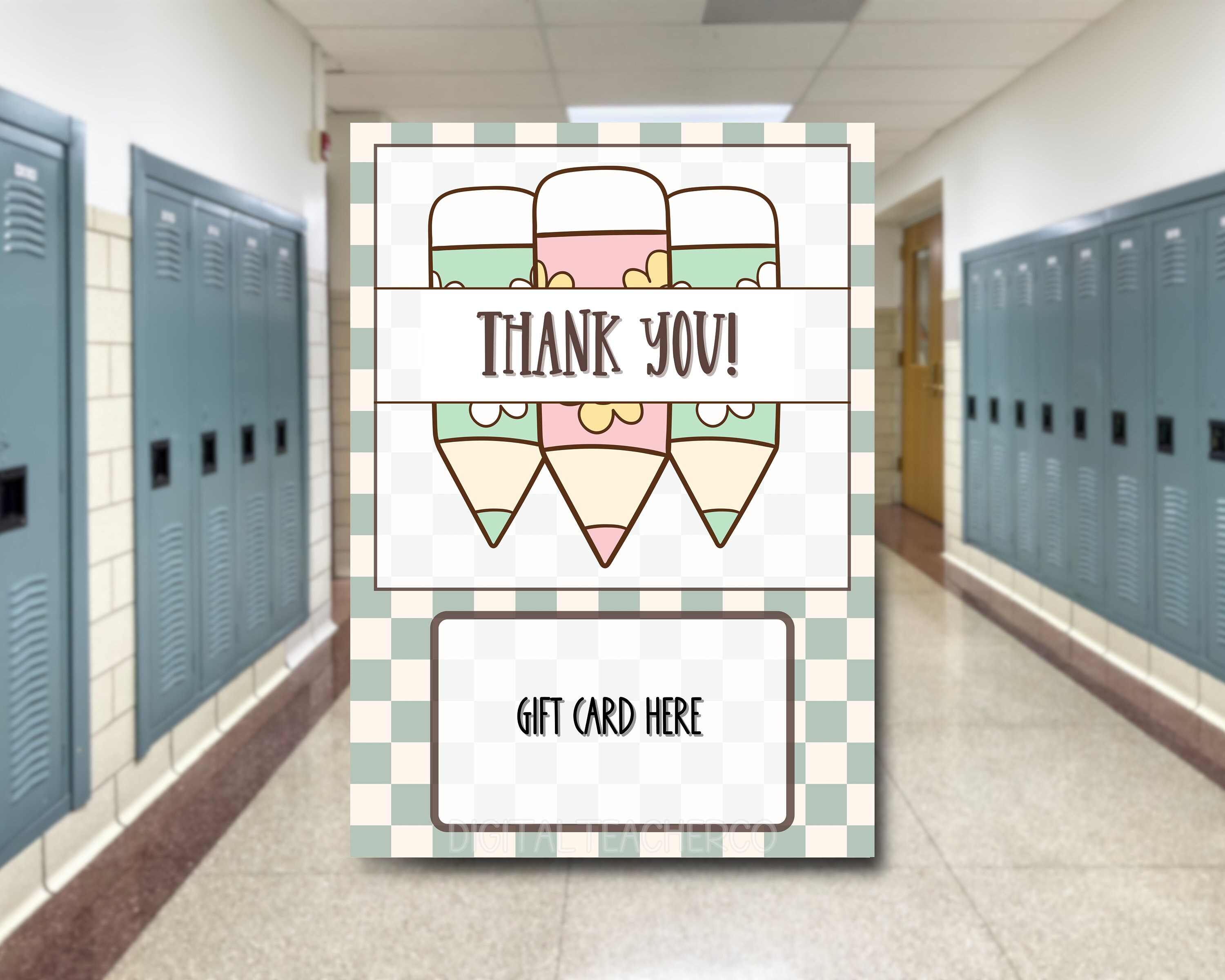 Thank You Teacher Gift Card Printable Teacher Appreciation Instant ...