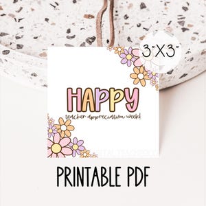 Printable Teacher Appreciation Gift Tag | Thank a Teacher | Instant Download  | Teacher Appreciation Gift DIY | Easy Thank You for Teacher