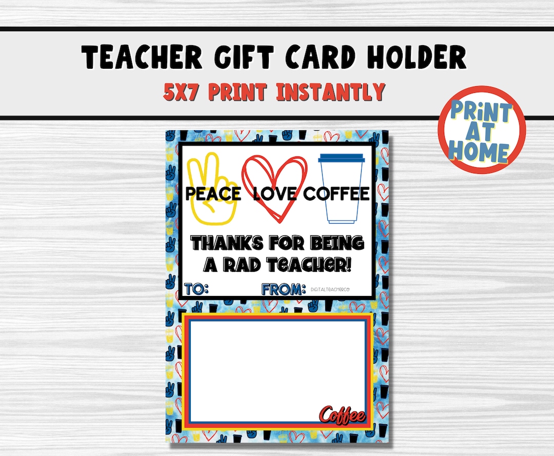 Coffee Inspired Gift Card Holder for Teacher | Easy DIY Teacher Gift ...