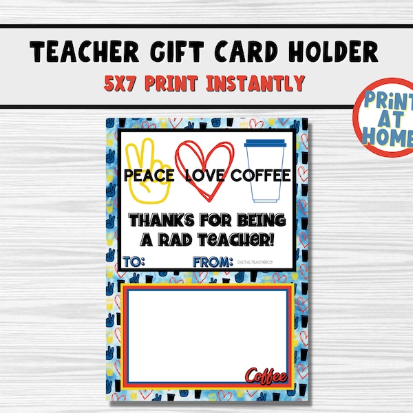 Coffee Inspired Gift Card Holder for Teacher | Easy DIY Teacher Gift Ideas