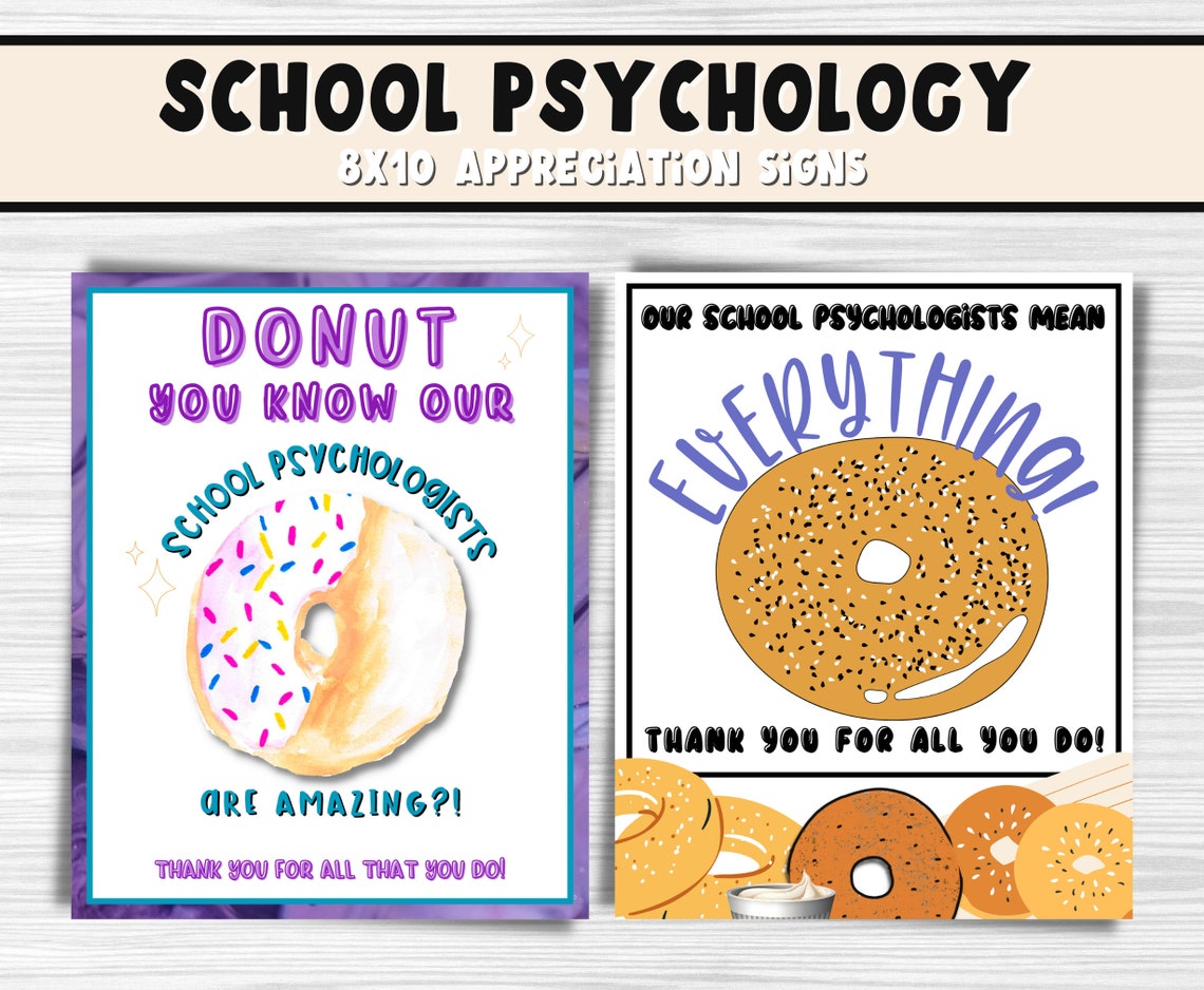 School Psychology Appreciation Printable Signs National School