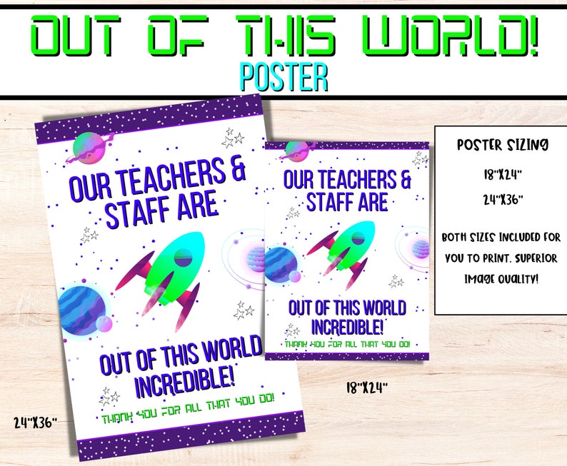 EDITABLE Space Theme Teacher and Staff Appreciation Week Kit Itinerary ...
